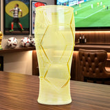 Vaso de Cristal Mundialero, Color Amarillo