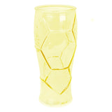 Vaso de Cristal Mundialero, Color Amarillo