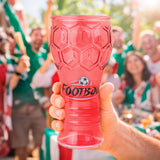 Football, Vaso de Cristal, Color Rojo