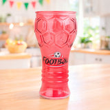 Football, Vaso de Cristal, Color Rojo