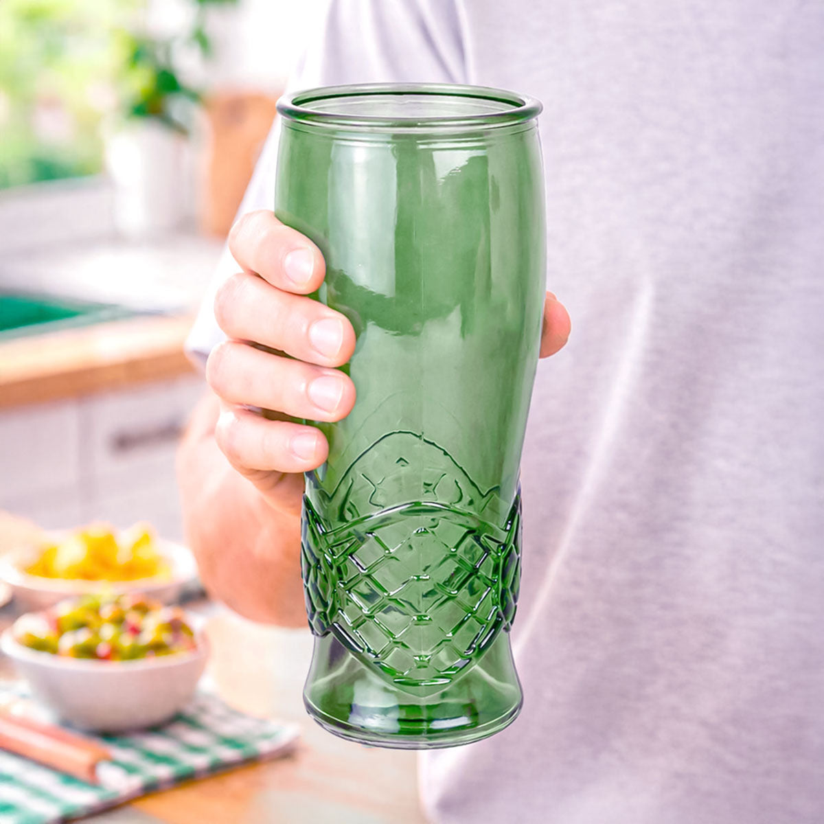 Balón, Vaso Cristal, Color Verde