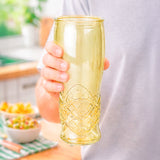 Balón, Vaso Cristal, Color Amarillo