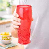 Balón, Vaso Cristal, Color Rojo