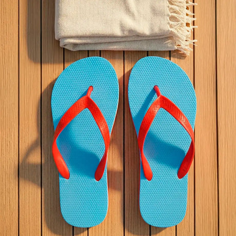 Sandalias para Caballero, Color Azul y Rojo