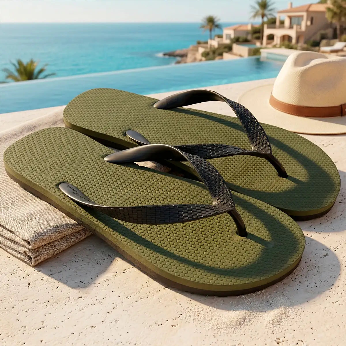 Sandalias para Caballero, Color Verde