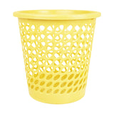 Cesto de Plástico Calado, Color Amarillo