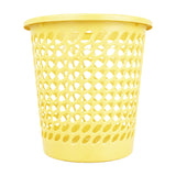 Cesto de Plástico Calado, Color Amarillo