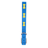 Collar para Mascota, Vinil, Color Azul y Amarillo