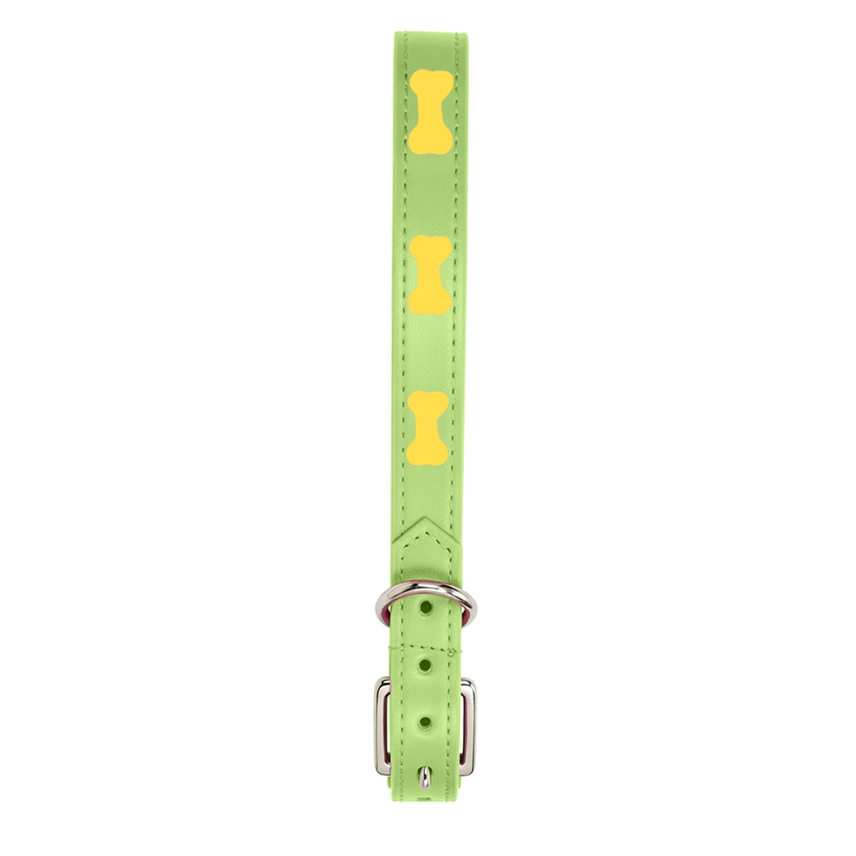 Collar para Mascota, Vinil, Color Verde y Rosa