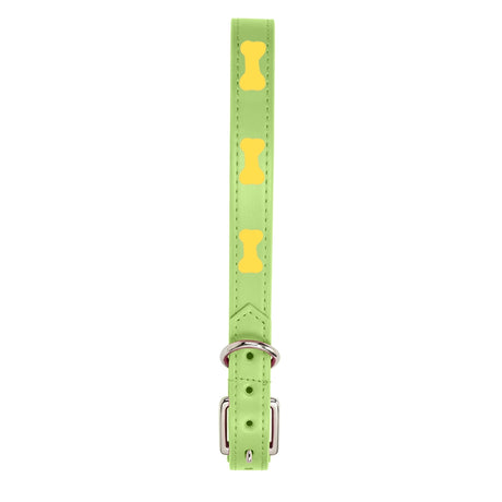Collar para Mascota, Vinil, Color Verde y Rosa