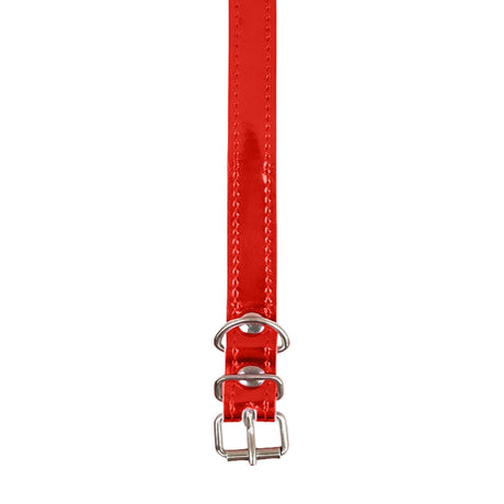 Collar para Mascota, Vinil, Color Rojo Metálico