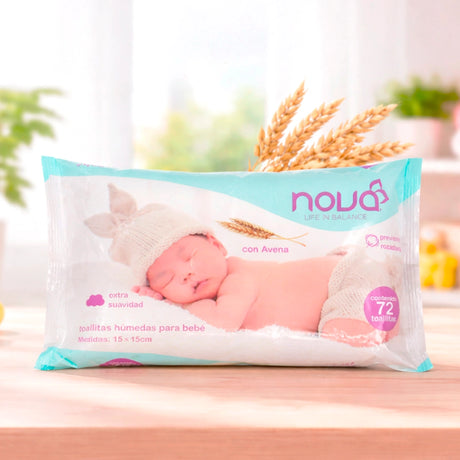 Toallitas Húmedas para Bebé, Avena, Nova