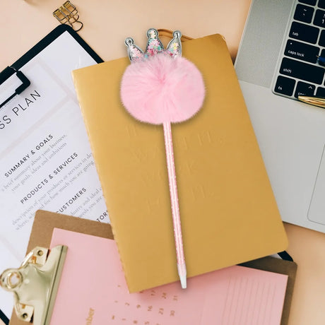 Bonito bolí­grafo Rosa con Pompón