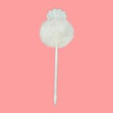 Bonito bolí­grafo Blanco con Pompón