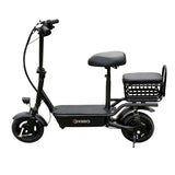 Scooter Eléctrico con Asiento, Color Negro