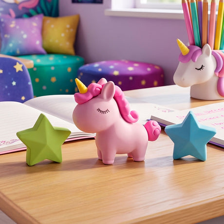 Borrador, Unicornio, Color Rosa