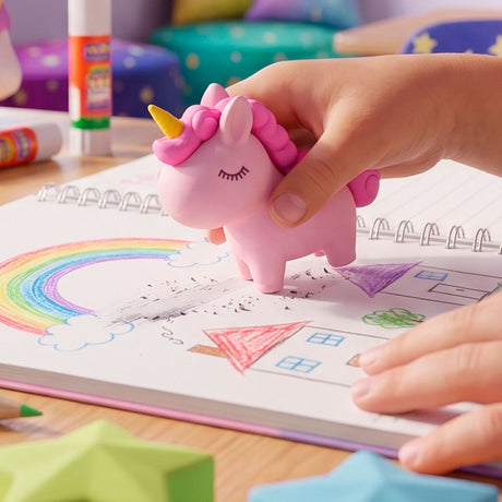 Borrador, Unicornio, Color Rosa