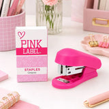 Mini Engrapadora, Color Rosa, Pink Label