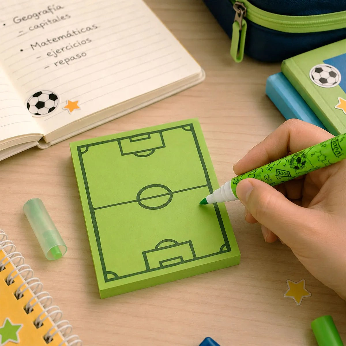 Marcatextos y Post-it, Futból