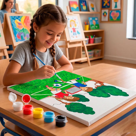 Set de Lienzo con Pinturas, Fútbol