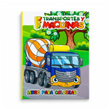 Libro para Colorear, Transporte y Máquinas