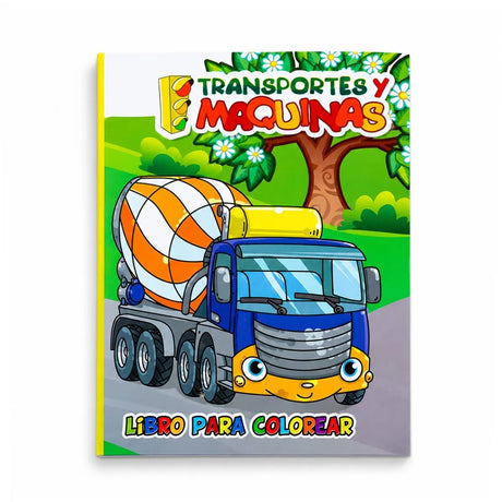 Libro para Colorear, Transporte y Máquinas