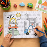 Libro para Colorear, Transporte y Máquinas
