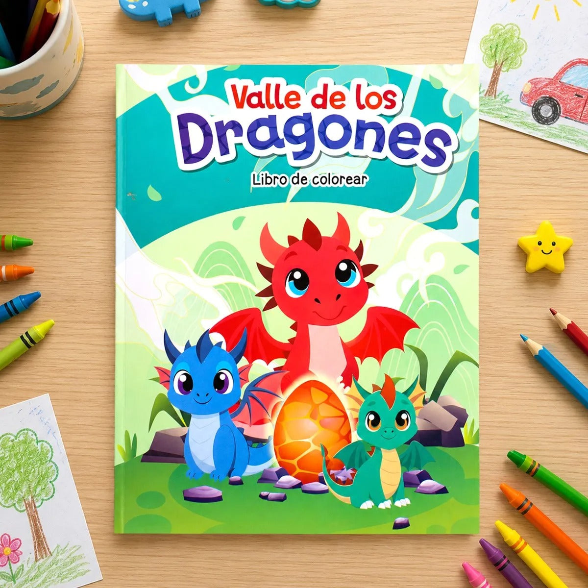 Libro para Colorear, Valle de los Dragones
