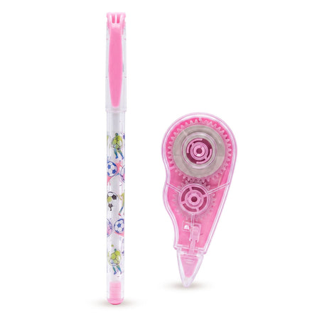 Lapicero + Corrector en Cinta, Color Rosa