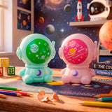 Sacapuntas, Astronauta, Color Rosa y Verde