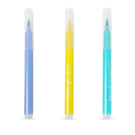 Marcador de Agua con Glitter, 3 pzas, Pink Label