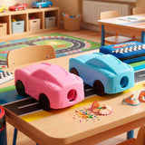 Sacapuntas, Coche, Color Azul y Rosa