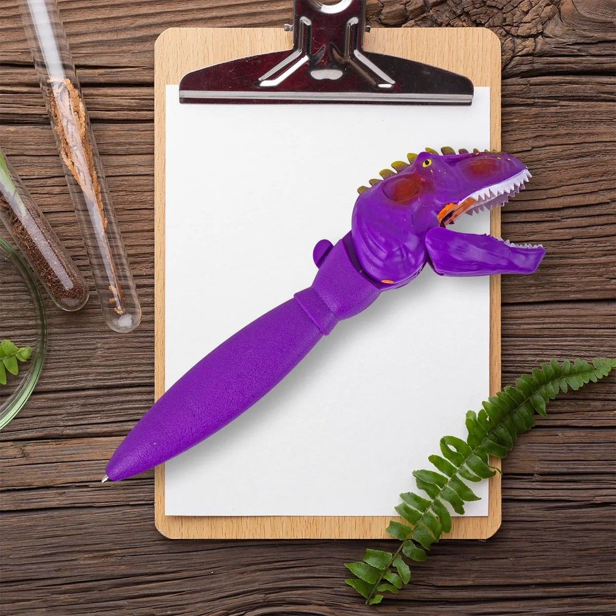 Bolí­grafo, Diseño Dinosaurio, Color Morado