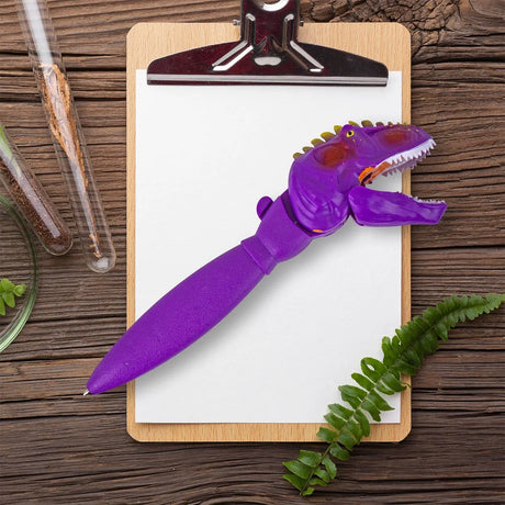 Bolí­grafo, Diseño Dinosaurio, Color Morado