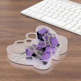 Clip Mariposa para Papel, Color Morado