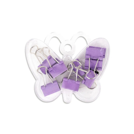 Clip Mariposa para Papel, Color Morado