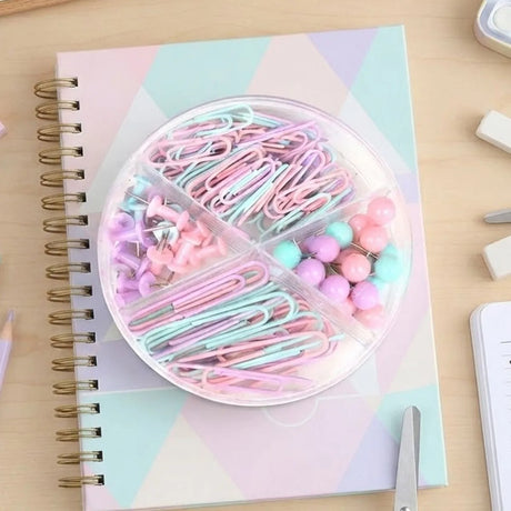 Estuche con Clips y Pines, 120 pzas