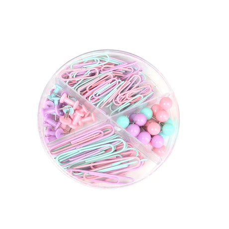 Estuche con Clips y Pines, 120 pzas