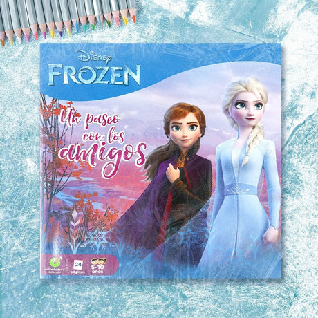 Libro para Colorear, Un Paseo con los Amigos, Frozen