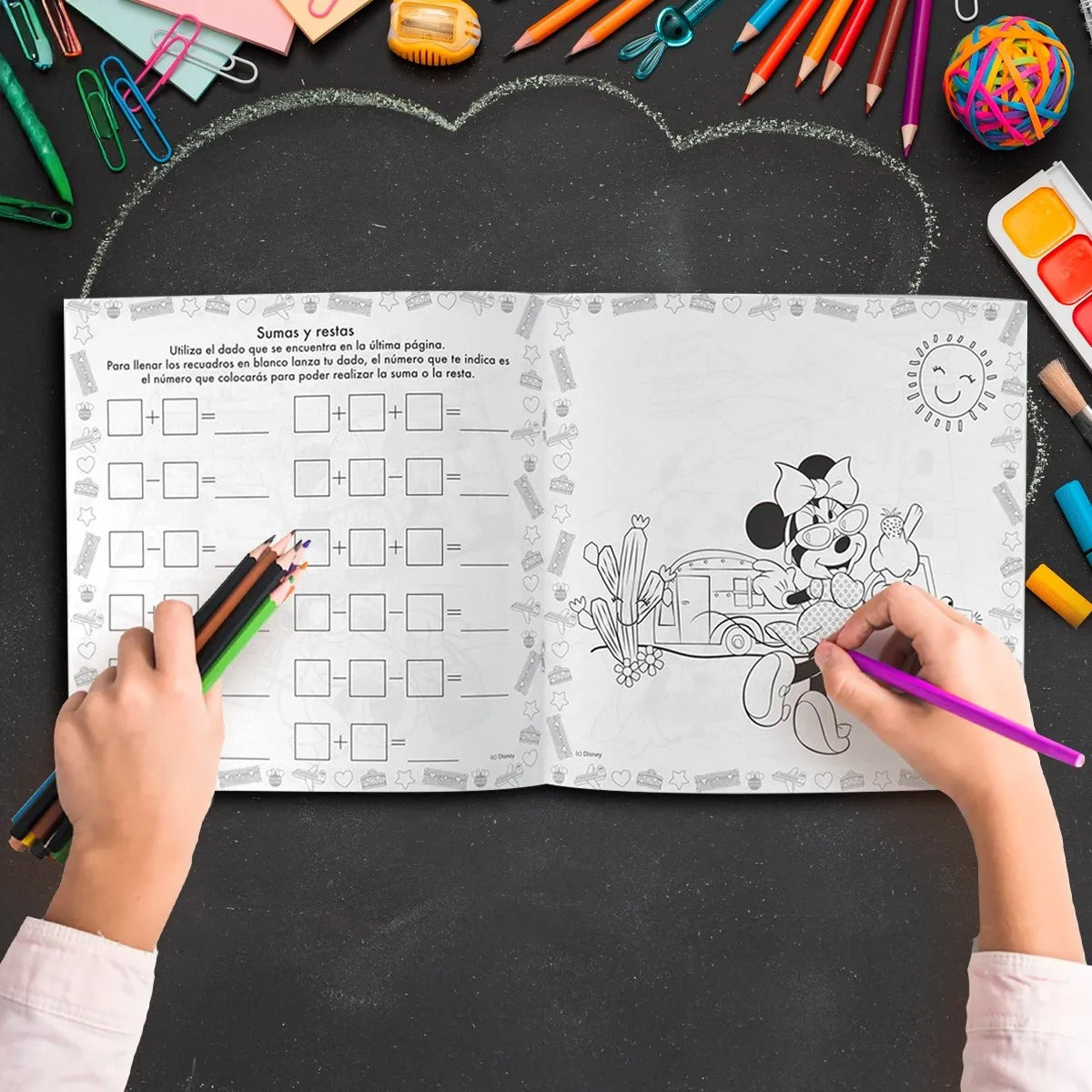 Libro para Colorear, Un Viaje por el Mundo, Minnie