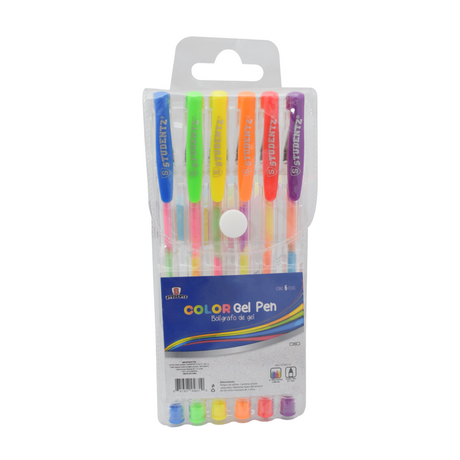 Bolí­grafos Multicolor, 6 pzas