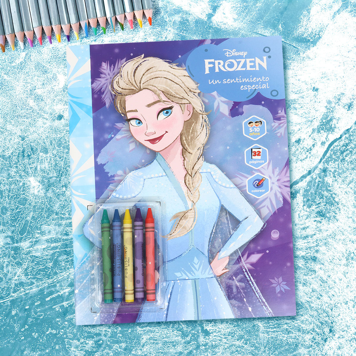 Libro para Colorear con Crayones, Frozen