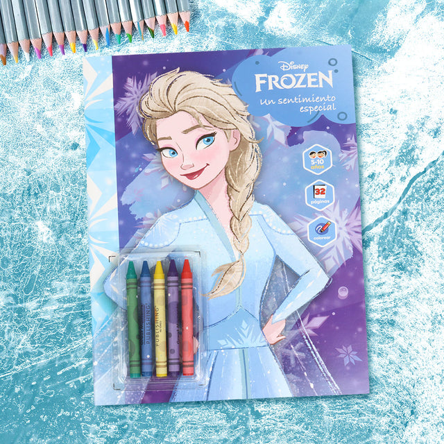 Libro para Colorear con Crayones, Frozen