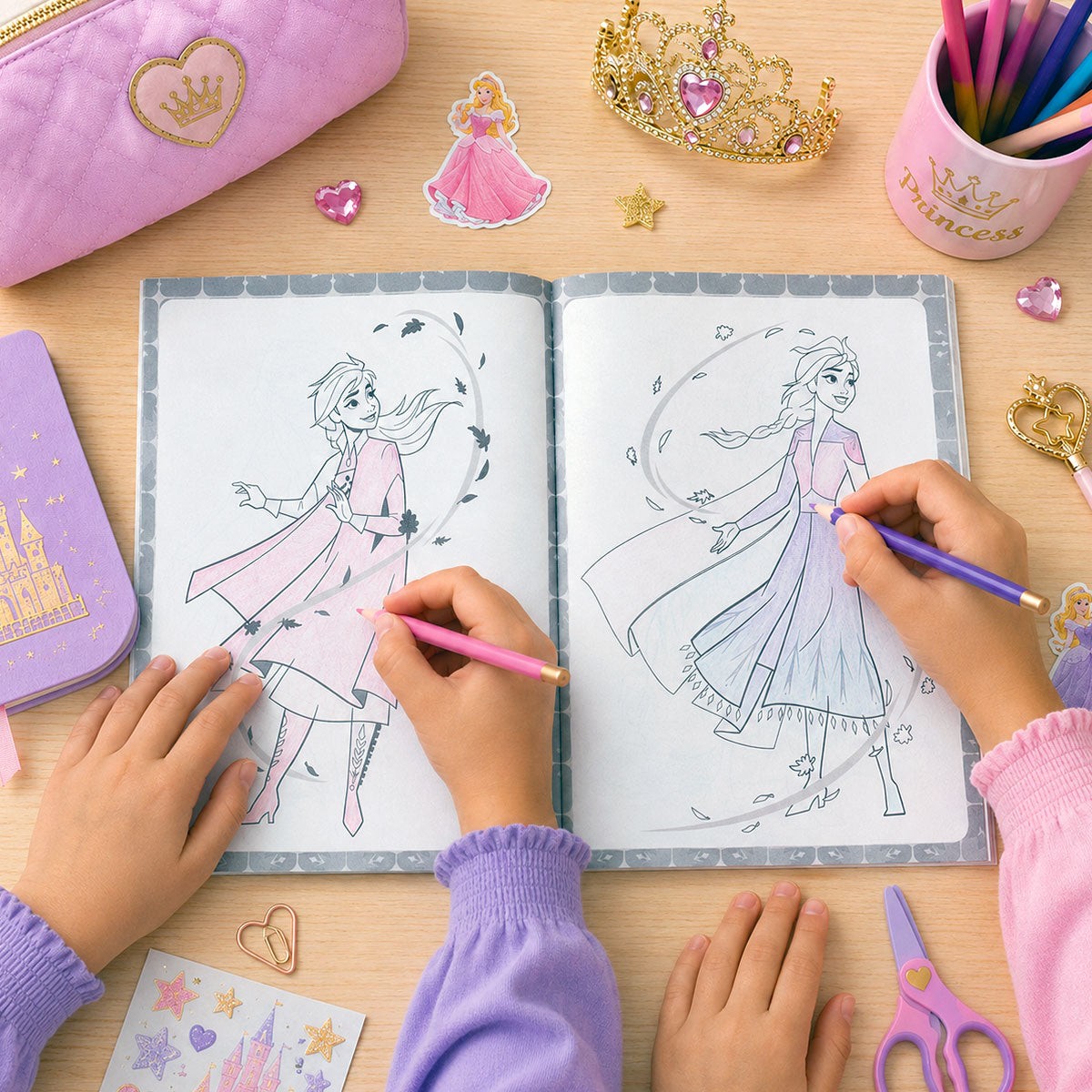 Libro para Colorear con Crayones, Frozen