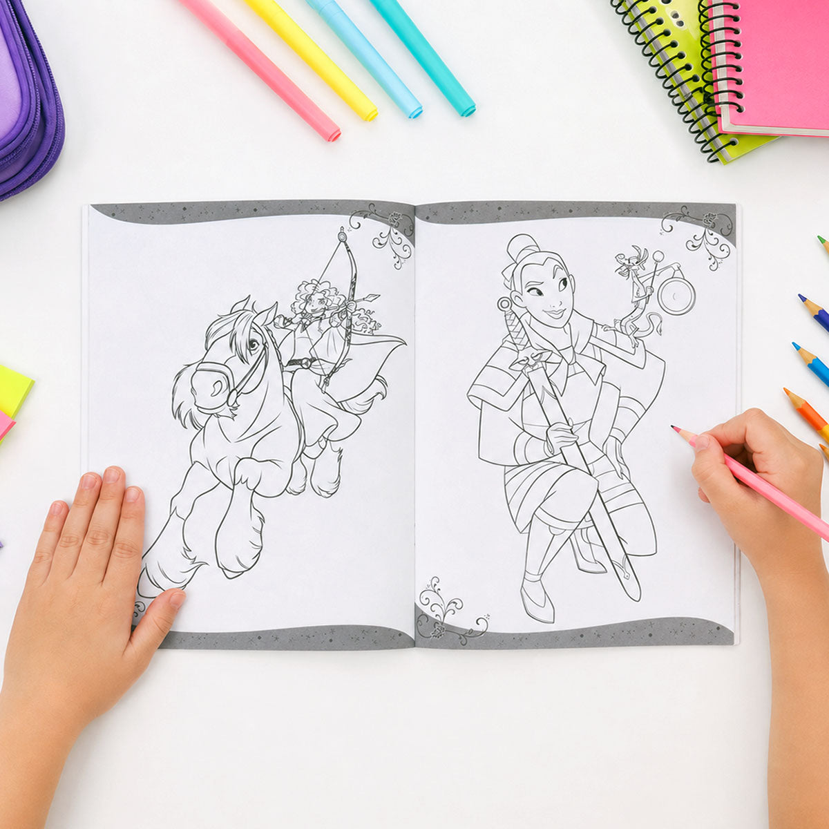 Libro para Colorear con Crayones, Princesas