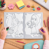 Libro para Colorear con Crayones, Masha y el Oso