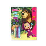 Libro para Colorear con Crayones, Masha y el Oso