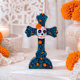 Cruz Decorativa de Cerámica, Dí­a de Muertos