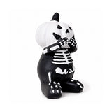 Esqueleto con Calabaza, Figura de Cerámica, Color Blanco