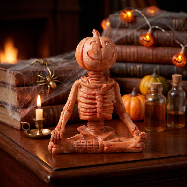 Calabaza Haciendo Yoga, Figura de Cerámica